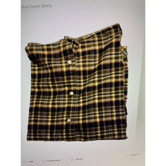 Flannel Shirt Everlane Mens Brushed Flannel Brown Plaid Cotton Long Size… - Picture 13 of 15